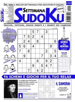 Settimana Sudoku – 24 Gennaio 2025