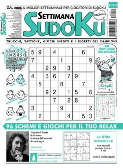 Settimana Sudoku – 3 Gennaio 2025