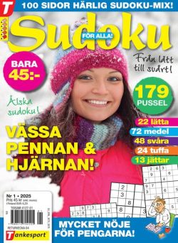 Sudoku for Alla – 27 December 2024