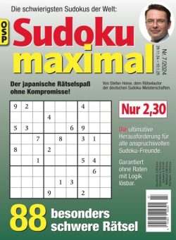 Sudoku Maximal – Nr 7 2024