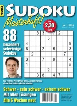 Sudoku Meisterhaft – Nr 1 2025