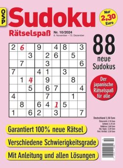 Sudoku Ratselspass – Nr 10 2024