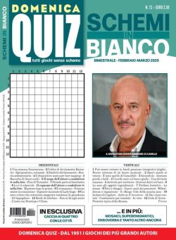 Domenica Quiz Schemi in Bianco – Febbraio-Marzo 2025