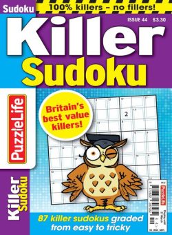 PuzzleLife Killer Sudoku – January 2025