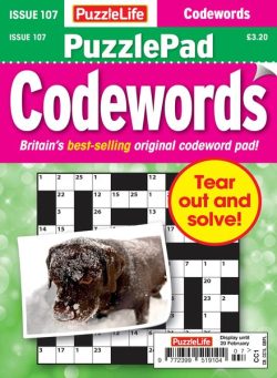 PuzzleLife PuzzlePad Codewords – January 2025