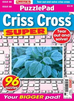 PuzzleLife PuzzlePad Criss Cross Super – February 2025