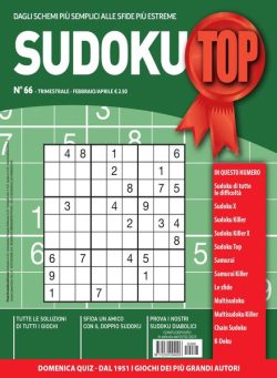 Sudoku Top – Febbraio-Marzo-Aprile 2025