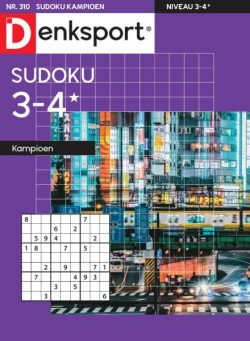 Denksport Sudoku 3-4 kampioen – 13 Maart 2025