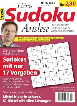 Heines Sudoku Auslese – Nr 3 2025