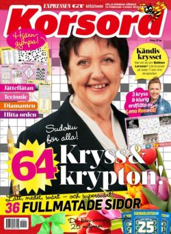 Korsord – 24 Februari 2025