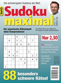 Sudoku Maximal – Nr 2 2025